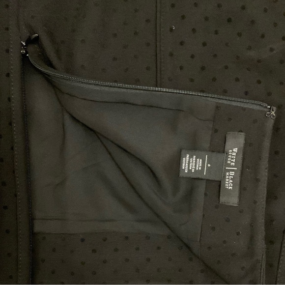 White House Black Market Black Dot Pencil Skirt, Size 6 - Picture 3 of 4